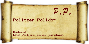 Politzer Polidor névjegykártya